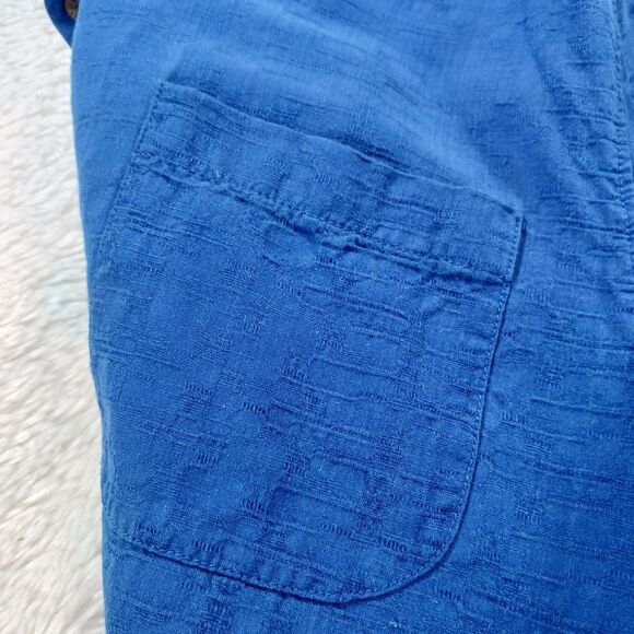 Tommy Bahama Silk & Cotton Casual Button Down Shirt Men's Large Blue............ - Picture 11 of 11